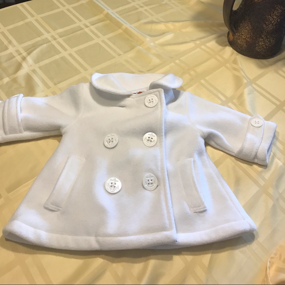 Toddlers white  fleece coat